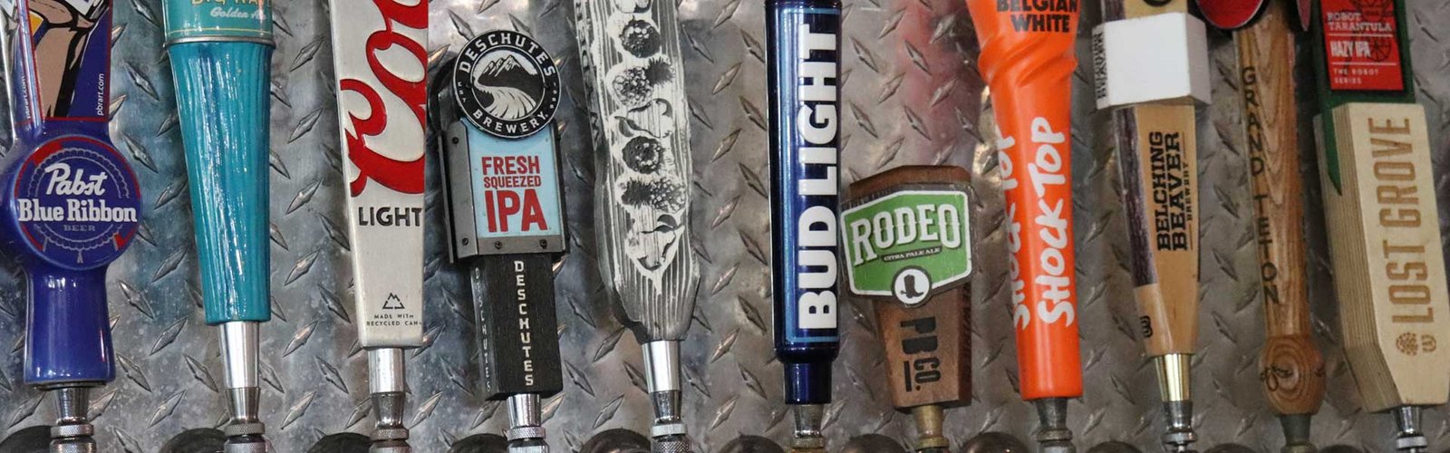 Beer taps at The Lift Bar + Grill in Boise