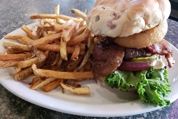 Burger and fries for Munchie Monday at The Lift Bar + Grill in Boise