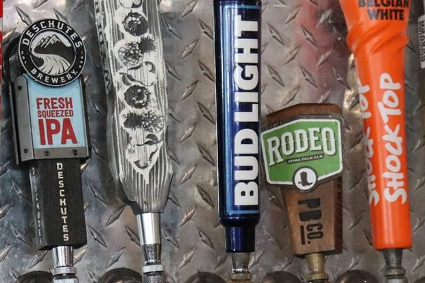 Beer taps for Thirsty Thursday pitchers at The Lift Bar + Grill in Boise